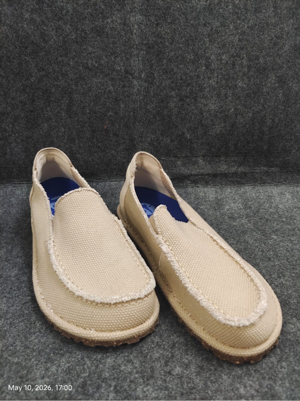 NWOB Birkenstock Beige Utti Canvas Slip-On Loafer Lightweight Casual  Sz W11/M9